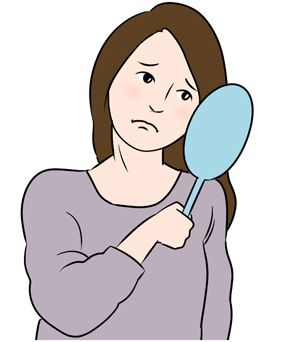 メイクでカバーする